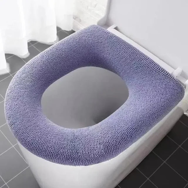 Anyhouz Toilet Seat A Blue Washable Soft Mat Pad Cushion O-shape Seat Bidet Toilet Cover Accessories-Toilet Seat Cover-PEROZ Accessories