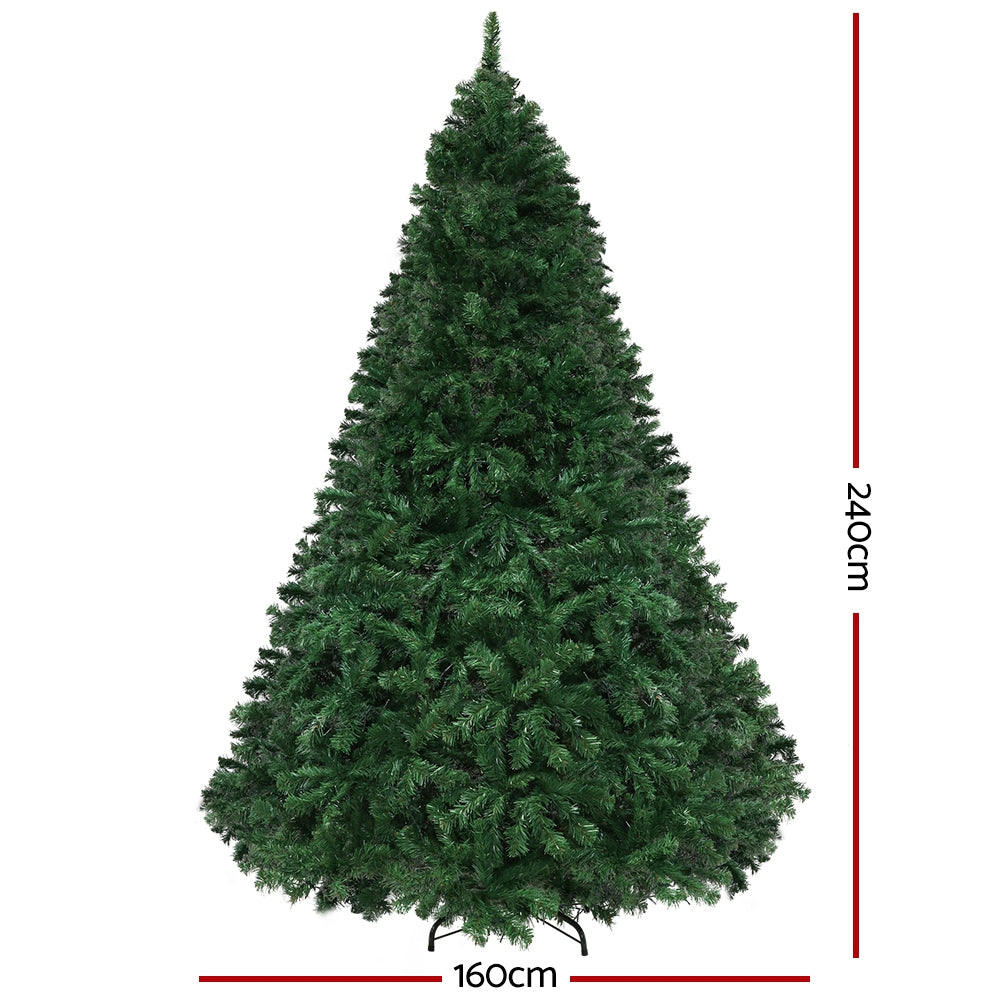Jingle Jollys Christmas Tree 2.4M Xmas Tree with 3190 LED Lights Multi Colour-Occasions > Christmas-PEROZ Accessories