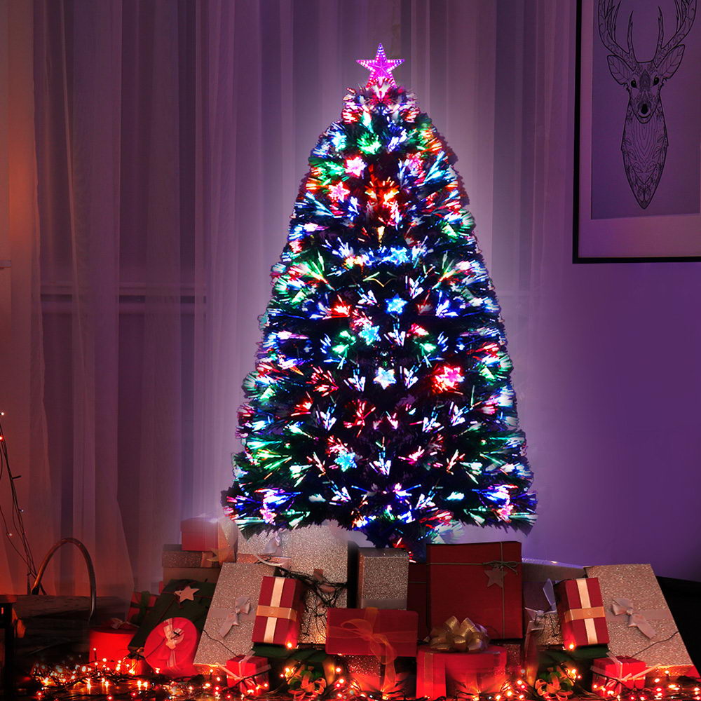 Jingle Jollys Christmas Tree 1.2M LED Xmas trees with Lights Multi Colour-Occasions > Christmas-PEROZ Accessories