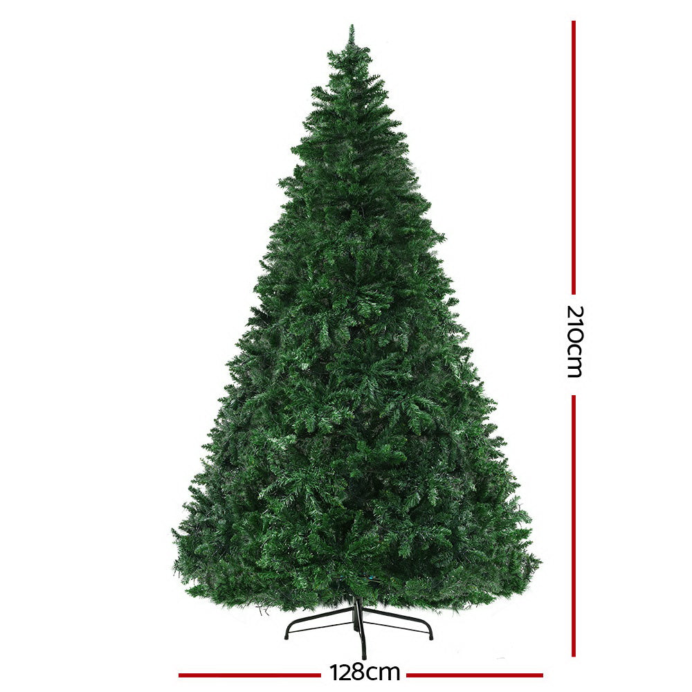 Jingle Jollys Christmas Tree 2.1M Green With 1134 LED Lights 8 Modes Multi Color-Occasions > Christmas-PEROZ Accessories