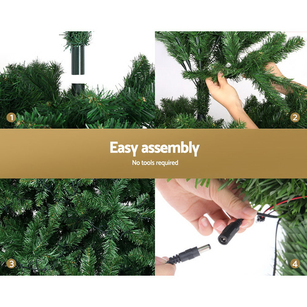 Jingle Jollys Christmas Tree 2.1M Green With 1134 LED Lights 8 Modes Multi Color-Occasions > Christmas-PEROZ Accessories