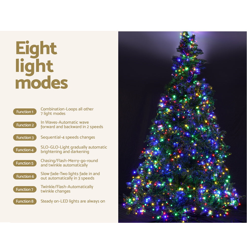 Jingle Jollys Christmas Tree 2.1M Green With 1134 LED Lights 8 Modes Multi Color-Occasions > Christmas-PEROZ Accessories