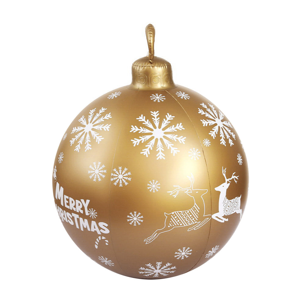 Jingle Jollys Christmas Inflatable Ball 60cm Decoration Giant Bauble Gold-Occasions > Christmas-PEROZ Accessories