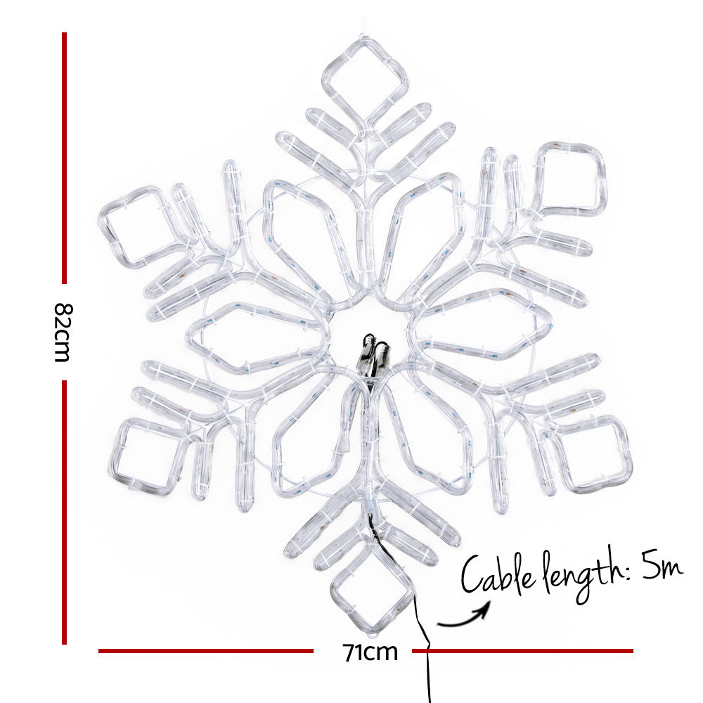 Jingle Jollys Christmas Lights Motif LED Light Outdoor Decorations 82cm Snow-Occasions > Christmas-PEROZ Accessories