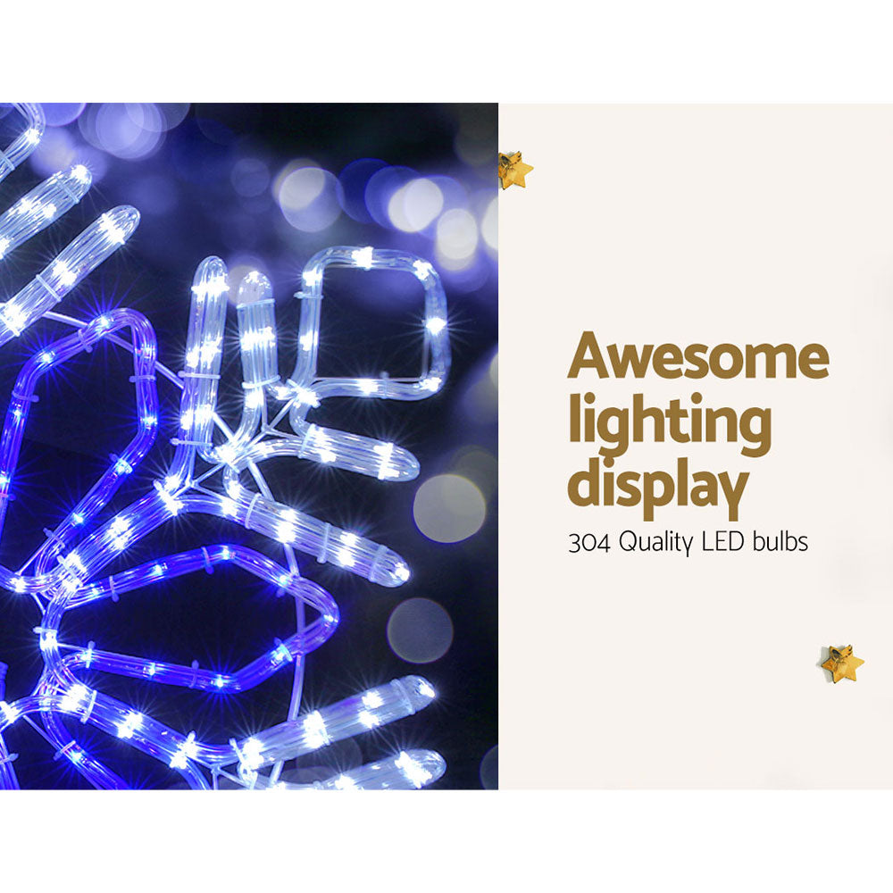 Jingle Jollys Christmas Lights Motif LED Light Outdoor Decorations 82cm Snow-Occasions > Christmas-PEROZ Accessories