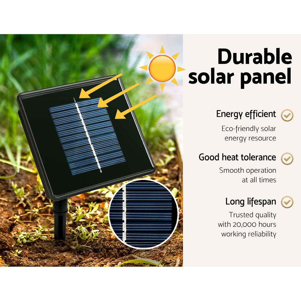 Jingle Jollys 2.4M LED Christmas Tree Solar Motif Lights 8 Modes Multi-Colour-Occasions > Christmas-PEROZ Accessories