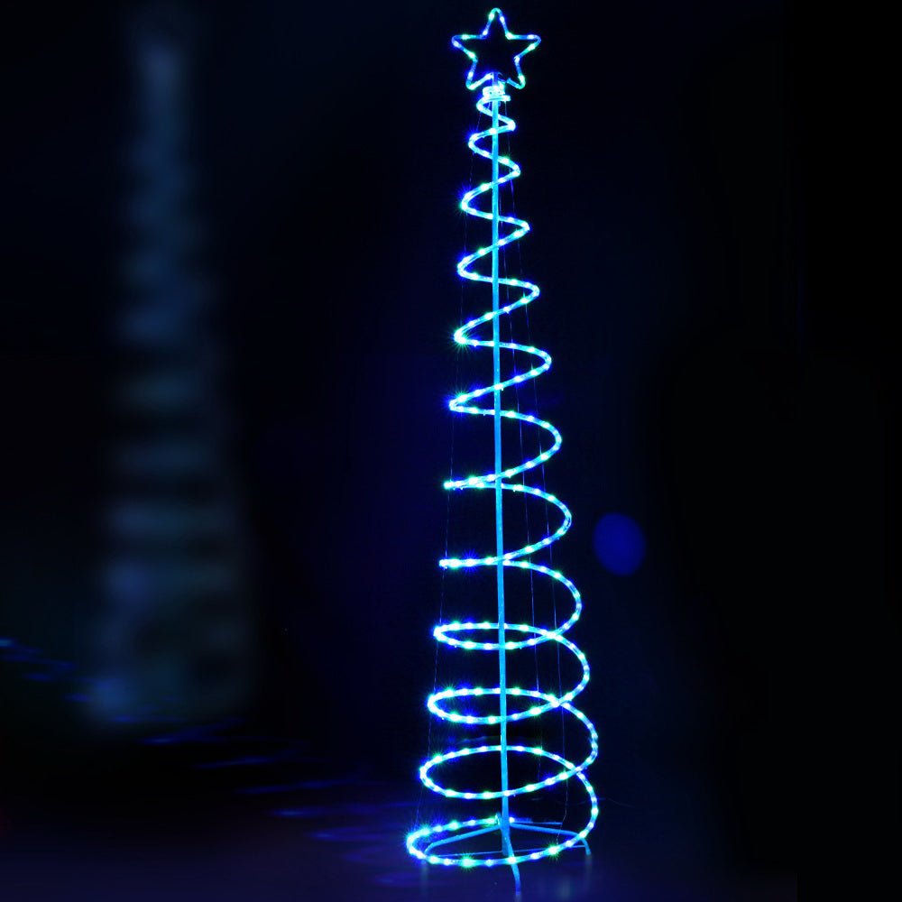 Jingle Jollys 2.4M LED Christmas Tree Solar Motif Lights 8 Modes Multi-Colour-Occasions > Christmas-PEROZ Accessories