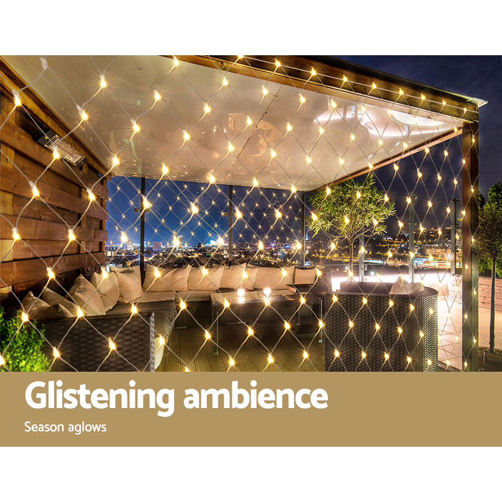 Jingle Jollys 4mx6m Christmas Net Mesh Lights 1000LED String Fairy Party Wedding-Occasions > Christmas-PEROZ Accessories