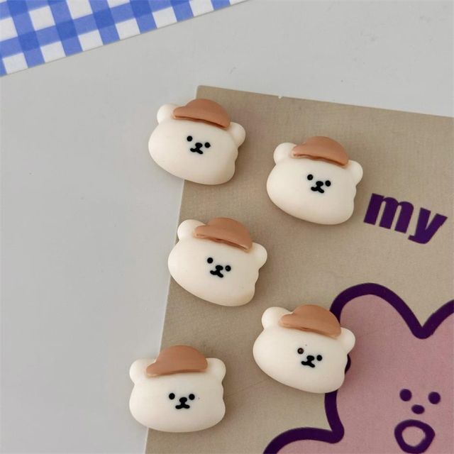 Anykidz 8pcs Bear Hat Design Shoe Charm Accessories Jeans Clogs Pendant Pin Designer Ornament Jibbitz for Crocs-Shoe Charms-PEROZ Accessories