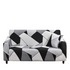 Anyhouz 4 Seater Sofa Cover Black White Geometric Style and Protection For Living Room Sofa Chair Elastic Stretchable Slipcover-Slipcovers-PEROZ Accessories