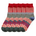 Anysox 5 Pairs Size 5-9 Fashion Socks Colorful Wind-Flowers Cotton Winter Thick Warm Wool Casual for Women Red-Socks-PEROZ Accessories