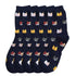 Anysox 5 Pairs Navy Blue Cat Size 5-9 Fashion Socks High Quality Office Sports Bussiness Long Socks Cotton Solid Colors Skateboard Knitted Casual-Socks-PEROZ Accessories
