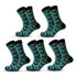 Anysox 5 Pairs Black Brown Size 5-13 Socks Crystal Silk Tide Winter Holiday Design Plus Snowflake Stocking Comfortable To Wear Perfect For Women-Socks-PEROZ Accessories