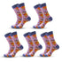 Anysox 5 Pairs Violet Size 5-13 Socks Crystal Silk Tide Winter Holiday Design Plus Snowflake Stocking Comfortable To Wear-Socks-PEROZ Accessories