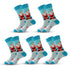 Anysox 5 Pairs Sky Blue Size 5-13 Socks Crystal Silk Tide Winter Holiday Design Plus Snowflake Stocking Comfortable To Wear-Socks-PEROZ Accessories