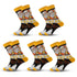 Anysox 5 Pairs Yellow Black Size 5-13 Socks Crystal Silk Tide Winter Holiday Design Plus Snowflake Stocking Comfortable To Wear-Socks-PEROZ Accessories