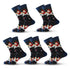 Anysox 5 Pairs Black Size 5-13 Socks Crystal Silk Tide Winter Holiday Design Plus Snowflake Stocking Comfortable To Wear-Socks-PEROZ Accessories