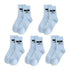 Anysox 5 Pairs One Size 5-9 Blue Unisex Wacky Expressions Style Trend Surprise Socks With Candy Colors Funny, Kawaii, Happy Girls Socks For Women-Socks-PEROZ Accessories