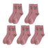 Anysox 5 Pairs One Size 5-9 Pink Unisex Wacky Expressions Style Trend Surprise Socks With Candy Colors Funny, Kawaii, Happy Girls Socks For Women-Socks-PEROZ Accessories