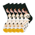 Anysox 5 Pairs Size 5-9 Fashion Socks Combed Cotton Art Abstract King and Queen Oil Painting Novelty Happy Funny Christmas Gift for Women-Socks-PEROZ Accessories