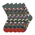 Anysox 5 Pairs Size 5-9 Fashion Socks Combed Cotton Art Abstract Garden Oil Painting Novelty Happy Funny Christmas Gift for Women-Socks-PEROZ Accessories