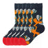 Anysox 5 Pairs Size 5-9 of Fashion Long Sock Cartoon Personalized Creative Yellow Bird For Men Woman Foot Cold Winter Warm Comfortable Accessories-Socks-PEROZ Accessories