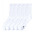 Anysox 5 Pairs Size 6-9 Fashion Socks High Quality Office Sports Business Long Socks Cotton Solid Colors Skateboard Knitted Casual White-Socks-PEROZ Accessories