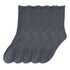 Anysox 5 Pairs Size 6-9 Fashion Socks High Quality Office Sports Business Long Socks Cotton Solid Colors Skateboard Knitted Casual Dark Grey-Socks-PEROZ Accessories