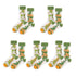 Anysox 5 Pairs Yellow Green Size 5-9 Sock Harajuku Crystal Silk Tide Socks With Flower Vines Comfortable To Wear Prefect For Women-Socks-PEROZ Accessories