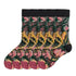 Anysox 5 Pairs Black Size 5-9 Sock Harajuku Crystal Silk Tide Socks With Flower Vines Comfortable To Wear Prefect For Women-Socks-PEROZ Accessories