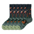 Anysox 5 Pairs Size 5-9 Fashion Long Sock Cartoon Personalized Creative Nature Rabbit and Flower Print For Men Woman Foot Cold Winter Warm Comfortable-Socks-PEROZ Accessories