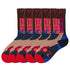 Anysox 5 Pairs Size 5-9 Fashion Long Sock Cartoon Personalized Creative Nature Blue Human Abstract Art For Men Woman Foot Cold Winter Warm Comfortable-Socks-PEROZ Accessories