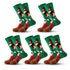 Anysox 5 Pairs Red Green Size 5-13 Socks Crystal Silk Tide Reindeer Winter Holiday Plus Snowflake Stocking Comfortable To Wear Perfect For Women-Socks-PEROZ Accessories
