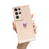Anymob Samsung Pink With Violet Cute 3D Love Heart Case Shockproof Soft Silicone Phone Back Cover-Mobile Phone Cases-PEROZ Accessories