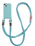 Anymob iPhone Blue Crossbody Lanyard Neck Strap Cord Case Matte Soft Silicone Cover-Mobile Phone Cases-PEROZ Accessories