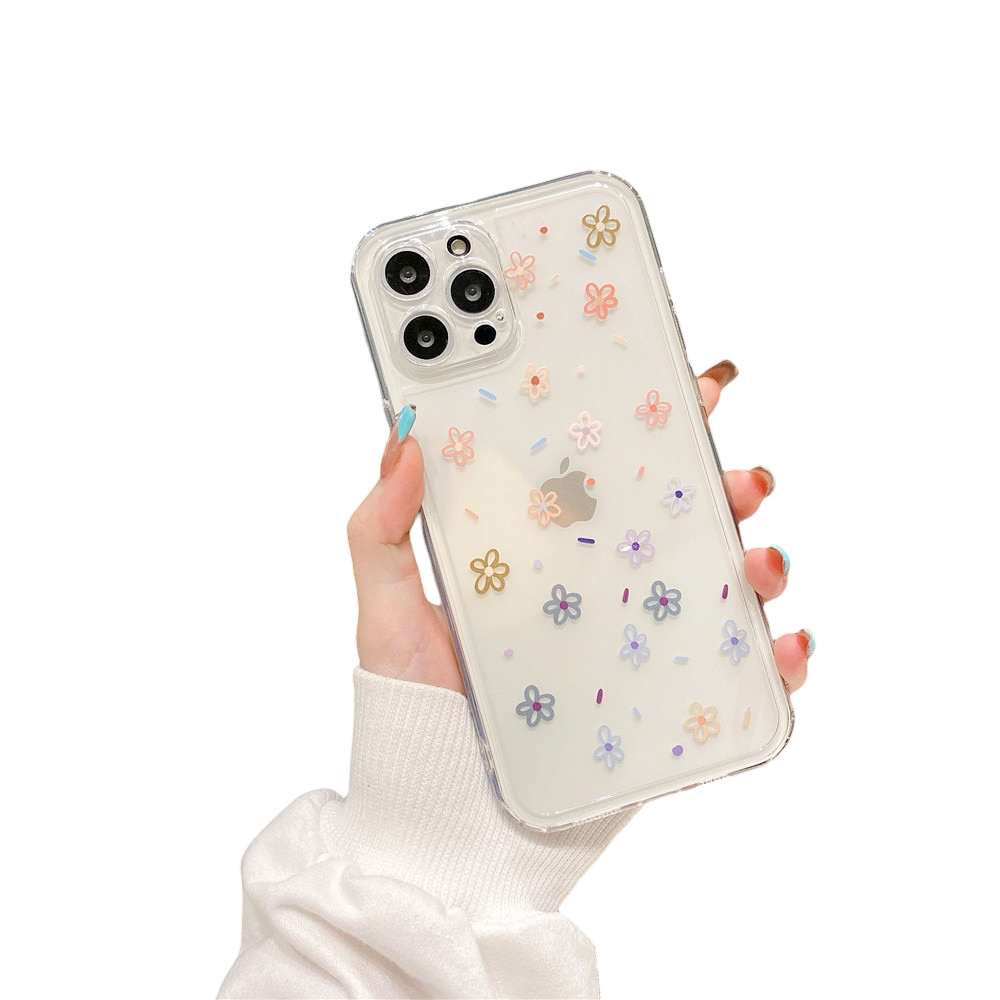 Anymob iPhone Case Multicolor Cute Flowers Floral Clear Soft Silicon Cover-Mobile Phone Cases-PEROZ Accessories