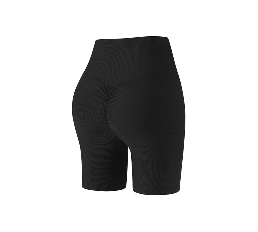 TARRAMARRA Bike Ruched Ruched Butt Lifting Flow Ribbed Short-Ribbed Shorts-PEROZ Accessories