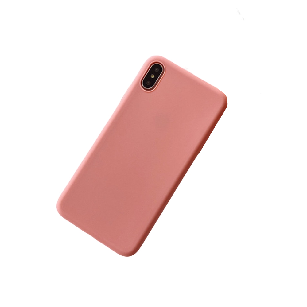 Anymob iPhone Peach Candy Color Silicone Phone Case Soft TPU Back Cases Cover-Mobile Phone Cases-PEROZ Accessories