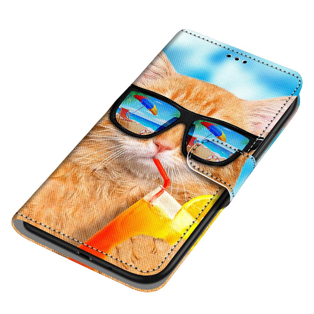 Anymob iPhone Case Fashion Magnetic Flip Cool Cat Painting Leather Cover-Mobile Phone Cases-PEROZ Accessories