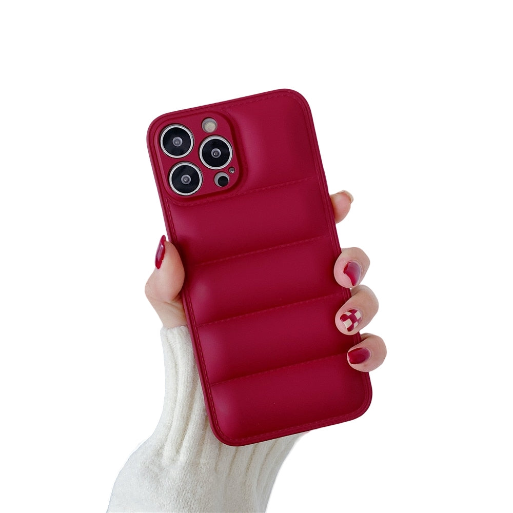 Anymob iPhone Red Fashion Jacket Phone Case Shockproof Soft Silicone Camera Protection Cover-Mobile Phone Cases-PEROZ Accessories