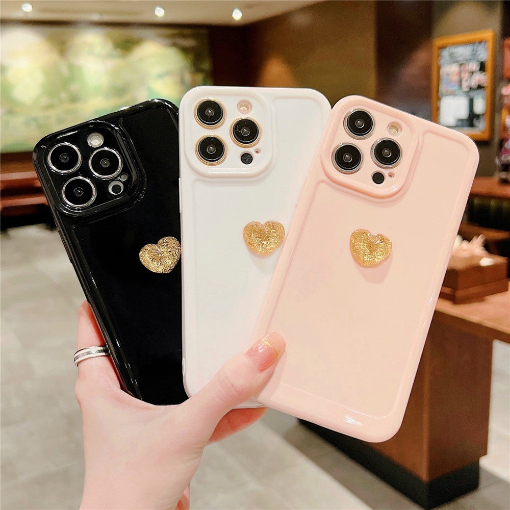 Anymob iPhone Case Black Cute 3D Love Heart Soft Protective Cover-Mobile Phone Cases-PEROZ Accessories