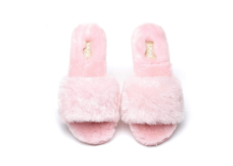 Australian Shepherd UGG Slipper Wool Fluffy Slides Nala-Slides-PEROZ Accessories