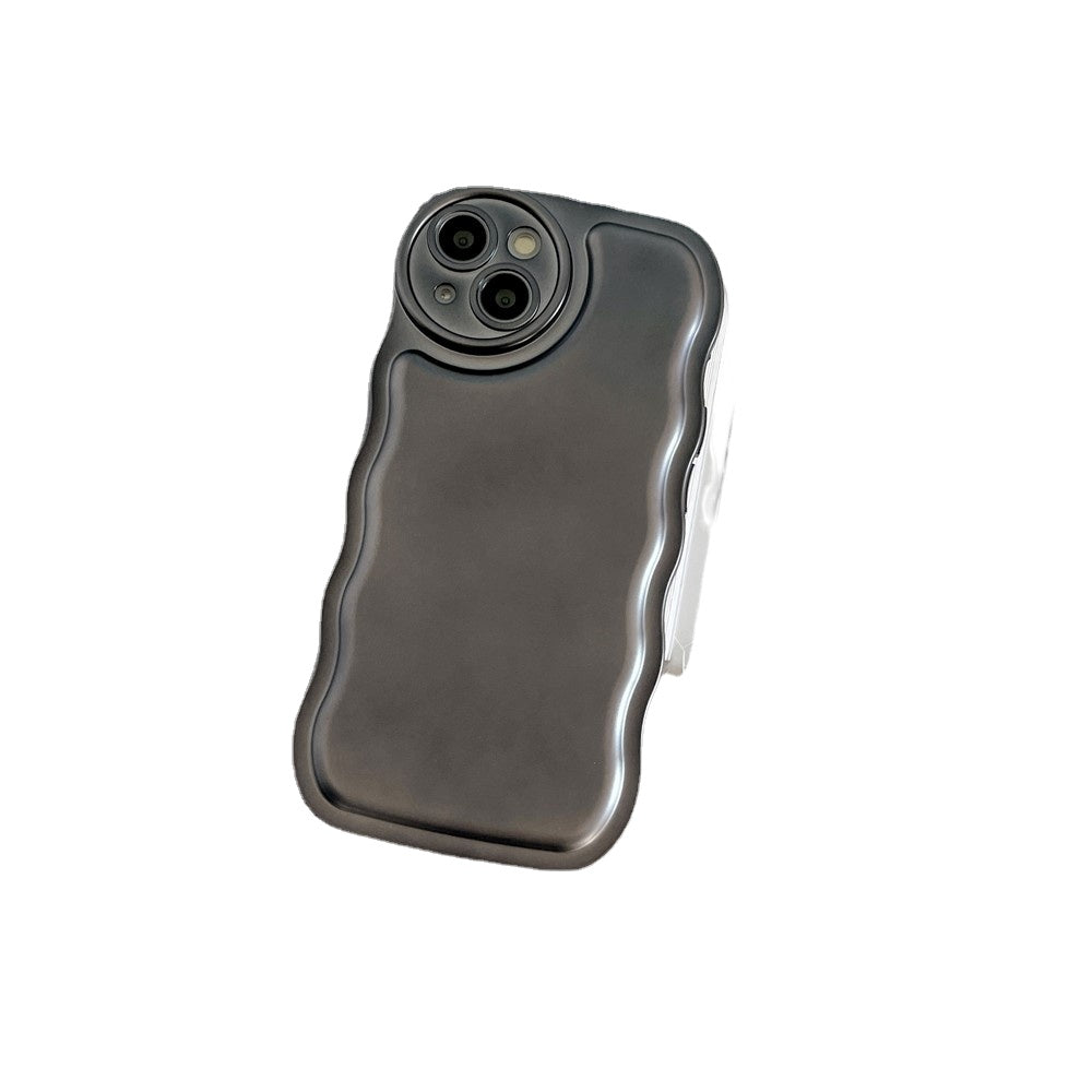 Anymob iPhone Case Black Curly Wave Plating Air Cushion Soft Silicon Shockproof Cover-Mobile Phone Cases-PEROZ Accessories