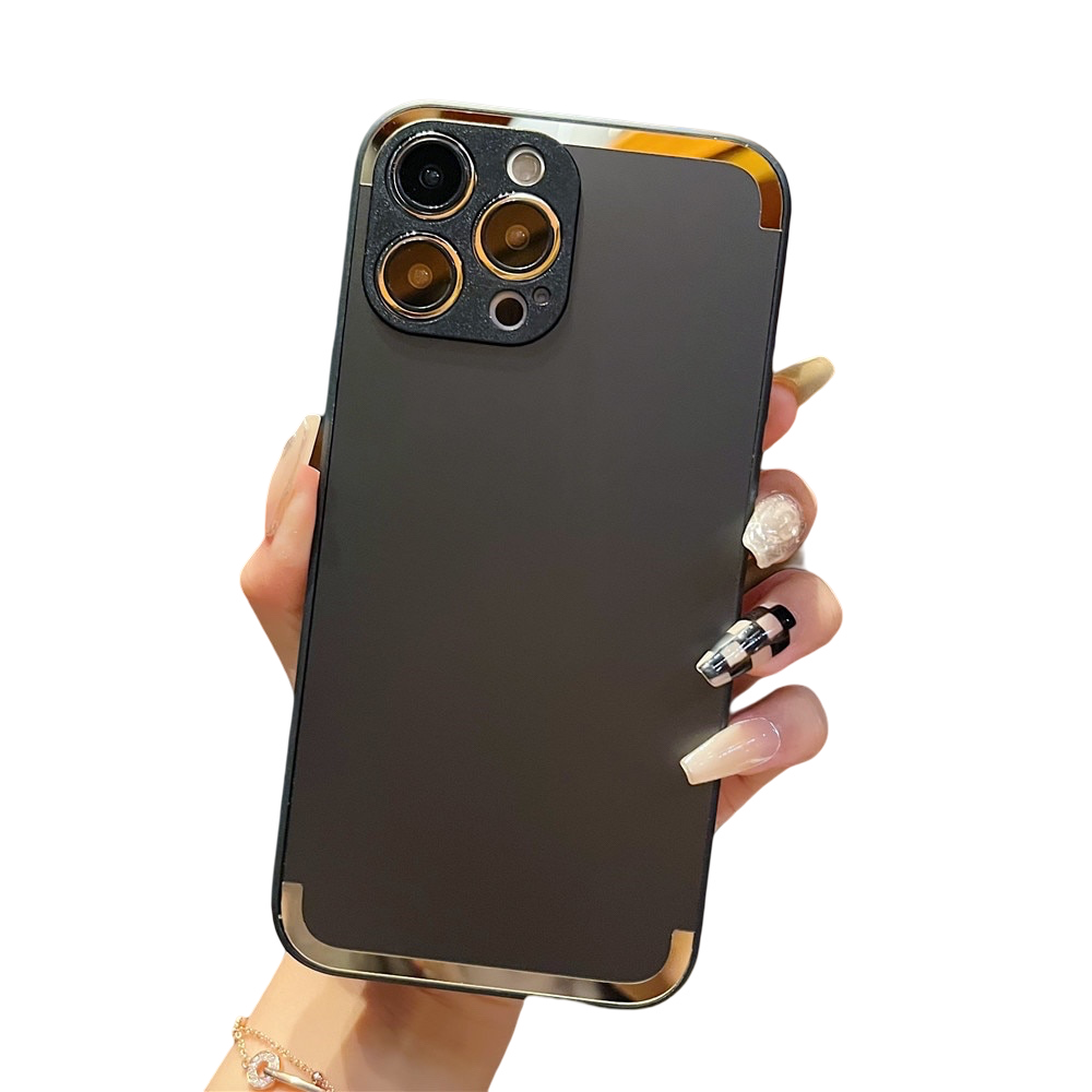 Anymob iPhone Case Black Candy Color Matte Soft Camera Protection Shockproof Cover-Mobile Phone Cases-PEROZ Accessories
