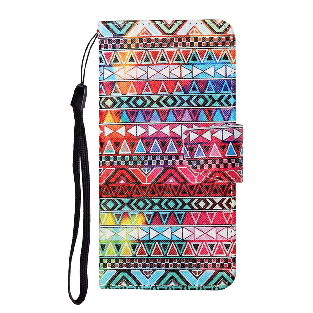 Anymob iPhone Case Multicolor Flip Leather Flower Painted Printed Wallet Phone Book Cover-Mobile Phone Cases-PEROZ Accessories