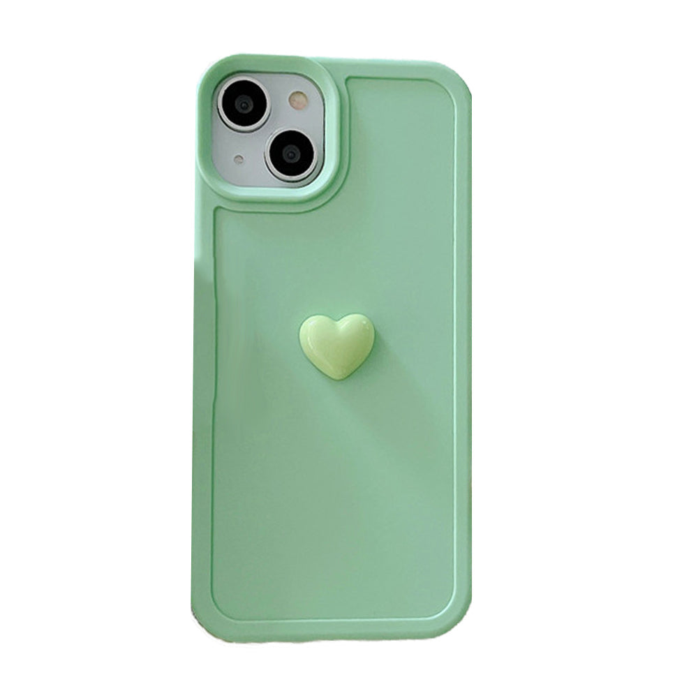 Anymob iPhone Case Mint Green Colorful Love Heart Candy Color Soft Silicone Shockproof Back Cover Bumper-Mobile Phone Cases-PEROZ Accessories
