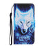 Anymob Samsung Blue Rose Wolf Painted Case Flip Wallet Leather Phone Cover-Mobile Phone Cases-PEROZ Accessories