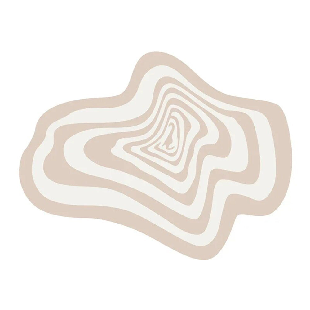 Anyhouz Carpet Beige 50x80cm Creative Living Room Striped Home Decoration Bedroom Rug Fluffy Plush Mat-Carpets-PEROZ Accessories