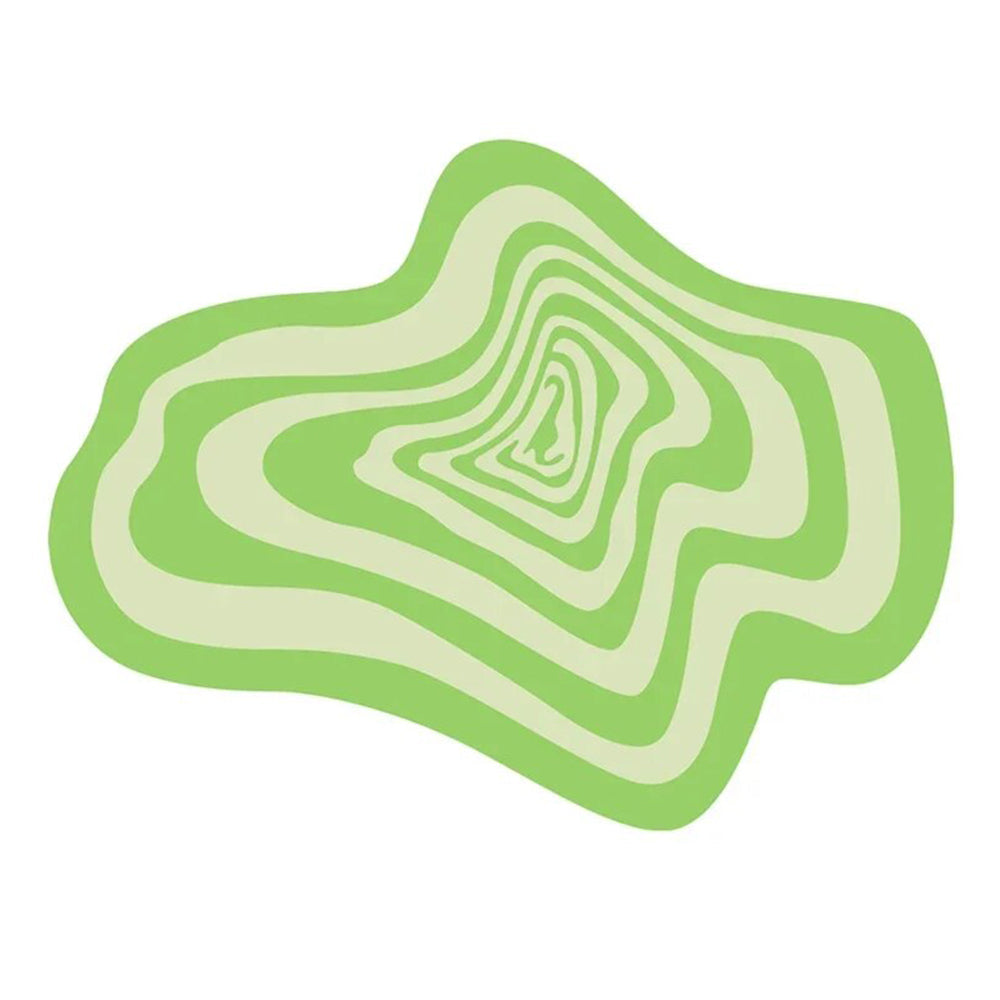Anyhouz Carpet Lime Green 80x160cm Creative Living Room Striped Home Decoration Bedroom Rug Fluffy Plush Mat-Carpets-PEROZ Accessories