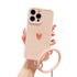 Anymob iPhone Black And Pink 3D Love Heart Bracelet Phone Case Shockproof Soft Silicone Cover-Mobile Phone Cases-PEROZ Accessories